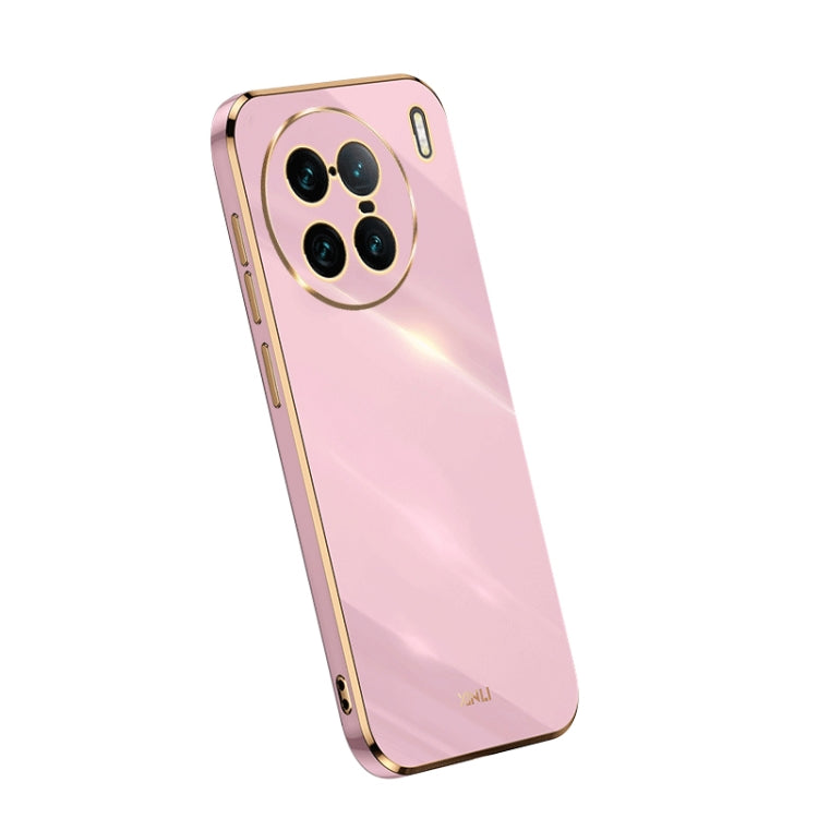 XINLI Straight Edge 6D Electroplate TPU Phone Case, For OPPO Reno9 5G, For Samsung Galaxy A54 5G, For vivo X90 Pro+ For vivo X90 Pro+ Cherry Purple
