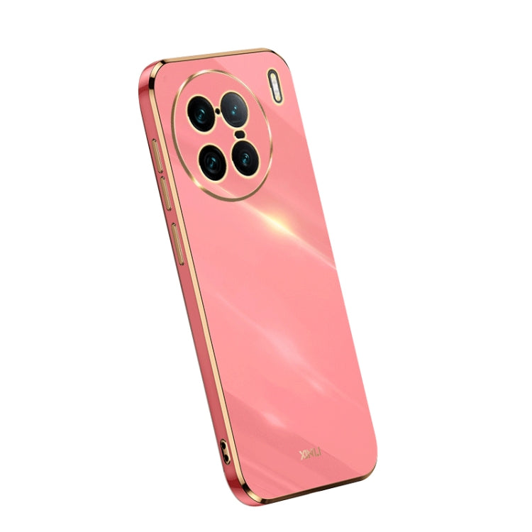 XINLI Straight Edge 6D Electroplate TPU Phone Case, For OPPO Reno9 5G, For Samsung Galaxy A54 5G, For vivo X90 Pro+ For vivo X90 Pro+ Hawthorn Red