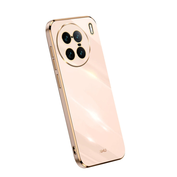 XINLI Straight Edge 6D Electroplate TPU Phone Case, For OPPO Reno9 5G, For Samsung Galaxy A54 5G, For vivo X90 Pro+ For vivo X90 Pro+ Pink