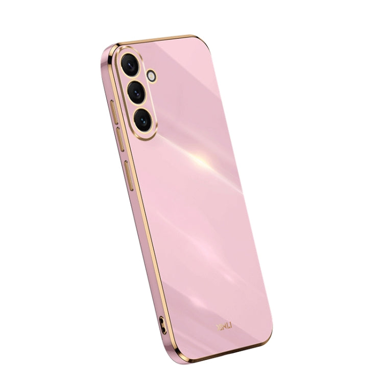 XINLI Straight Edge 6D Electroplate TPU Phone Case, For OPPO Reno9 5G, For Samsung Galaxy A54 5G, For vivo X90 Pro+ For Samsung Galaxy A54 5G Cherry Purple