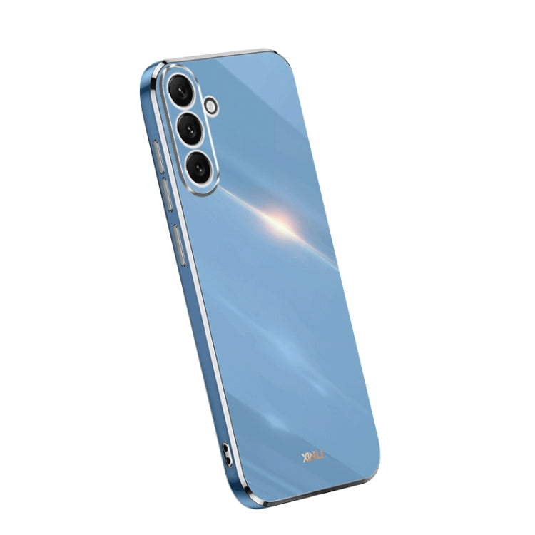 XINLI Straight Edge 6D Electroplate TPU Phone Case, For OPPO Reno9 5G, For Samsung Galaxy A54 5G, For vivo X90 Pro+ For Samsung Galaxy A54 5G Celestial Blue
