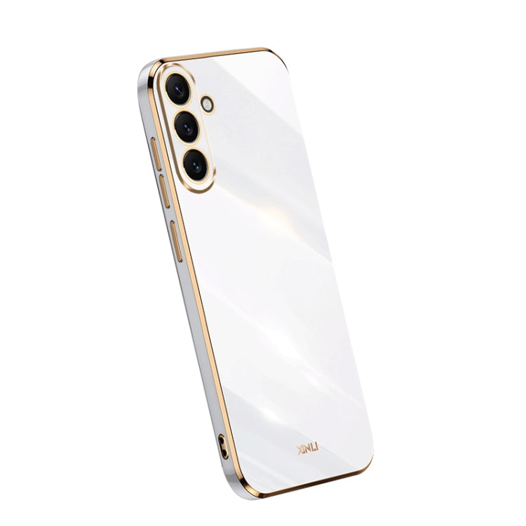 XINLI Straight Edge 6D Electroplate TPU Phone Case, For OPPO Reno9 5G, For Samsung Galaxy A54 5G, For vivo X90 Pro+ For Samsung Galaxy A54 5G White