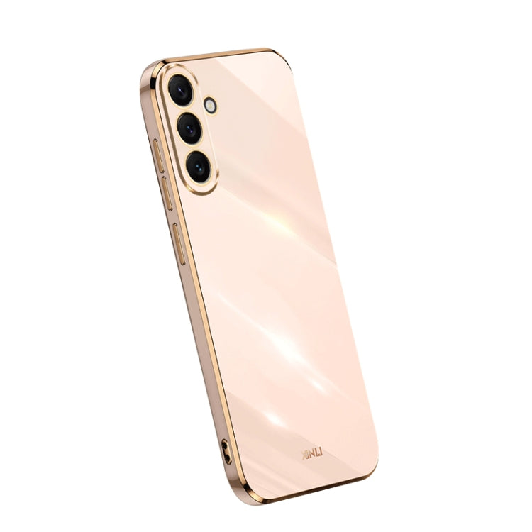 XINLI Straight Edge 6D Electroplate TPU Phone Case, For OPPO Reno9 5G, For Samsung Galaxy A54 5G, For vivo X90 Pro+ For Samsung Galaxy A54 5G Pink