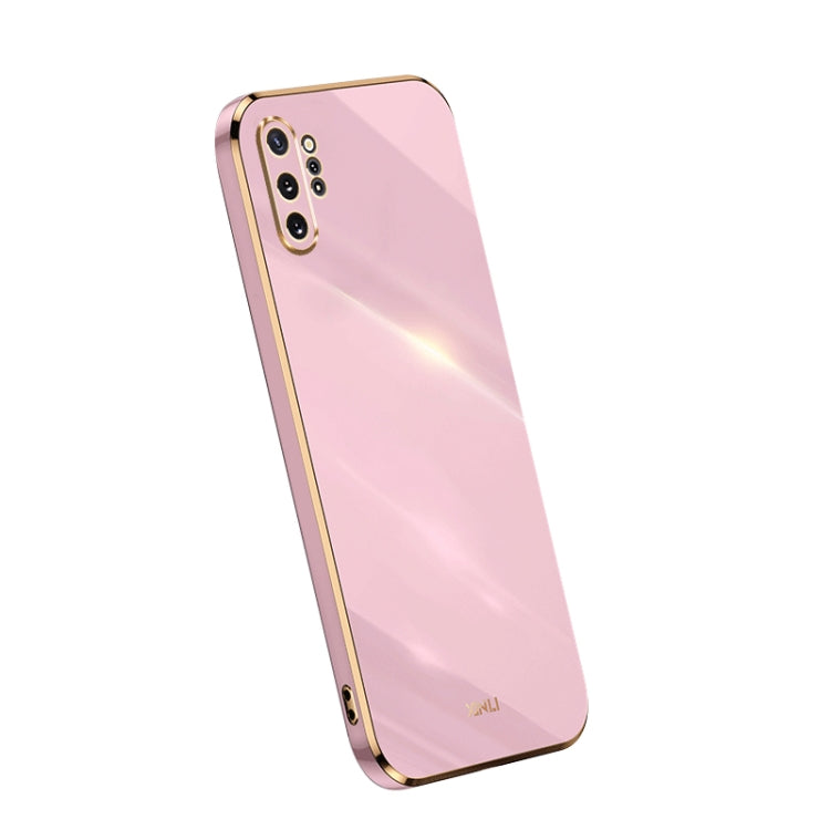 XINLI Straight Edge 6D Electroplate TPU Phone Case – TPU, For OPPO A1 Pro 5G, For Realme 10 4G, For Samsung Galaxy Note10+ For Samsung Galaxy Note10+ Cherry Purple