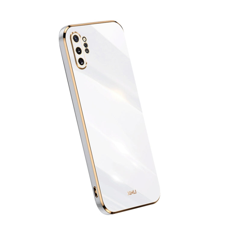 XINLI Straight Edge 6D Electroplate TPU Phone Case – TPU, For OPPO A1 Pro 5G, For Realme 10 4G, For Samsung Galaxy Note10+ For Samsung Galaxy Note10+ White