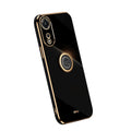 XINLI Straight Edge Electroplate TPU Phone Case with Ring – Ring Holder, TPU, For OPPO A1 Pro 5G, For Realme 10 4G, For OPPO Reno9 5G