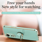XINLI Straight Edge Electroplate TPU Phone Case with Ring – Ring Holder, TPU, For OPPO A1 Pro 5G, For Realme 10 4G, For OPPO Reno9 5G