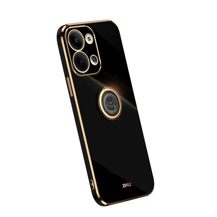 XINLI Straight Edge Electroplate TPU Phone Case with Ring – Ring Holder, TPU, For OPPO A1 Pro 5G, For Realme 10 4G, For OPPO Reno9 5G For OPPO Reno9 5G Black