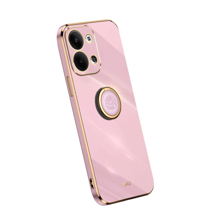 XINLI Straight Edge Electroplate TPU Phone Case with Ring – Ring Holder, TPU, For OPPO A1 Pro 5G, For Realme 10 4G, For OPPO Reno9 5G For OPPO Reno9 5G Cherry Purple