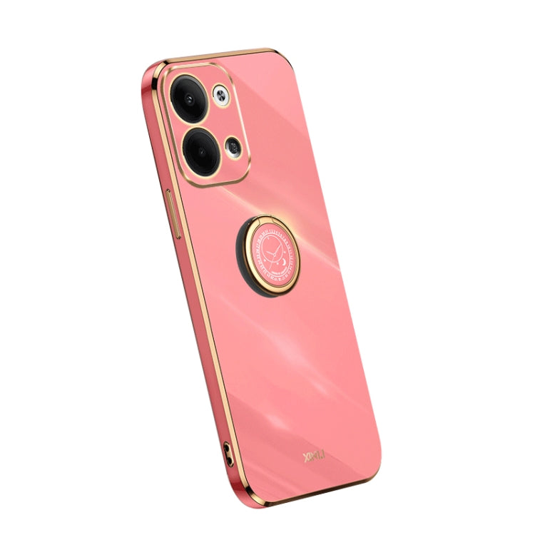 XINLI Straight Edge Electroplate TPU Phone Case with Ring – Ring Holder, TPU, For OPPO A1 Pro 5G, For Realme 10 4G, For OPPO Reno9 5G For OPPO Reno9 5G Hawthorn Red