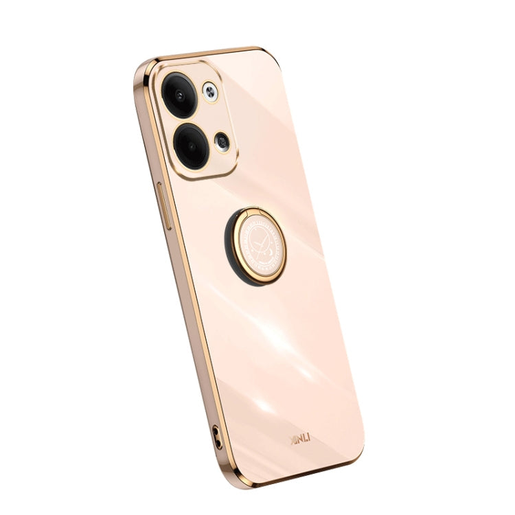 XINLI Straight Edge Electroplate TPU Phone Case with Ring – Ring Holder, TPU, For OPPO A1 Pro 5G, For Realme 10 4G, For OPPO Reno9 5G For OPPO Reno9 5G Pink