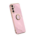 XINLI Straight Edge Electroplate TPU Phone Case with Ring, For Samsung Galaxy A54 5G, For vivo X90 Pro+, For Samsung Galaxy Note10+ For Samsung Galaxy A54 5G Cherry Purple