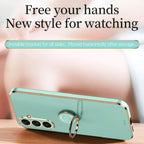 XINLI Straight Edge Electroplate TPU Phone Case with Ring, For Samsung Galaxy A54 5G, For vivo X90 Pro+, For Samsung Galaxy Note10+