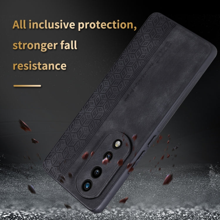 AZNS 3D Embossed Skin Feel Phone Case – Leather, TPU, For Honor 80 Pro, For Honor 80