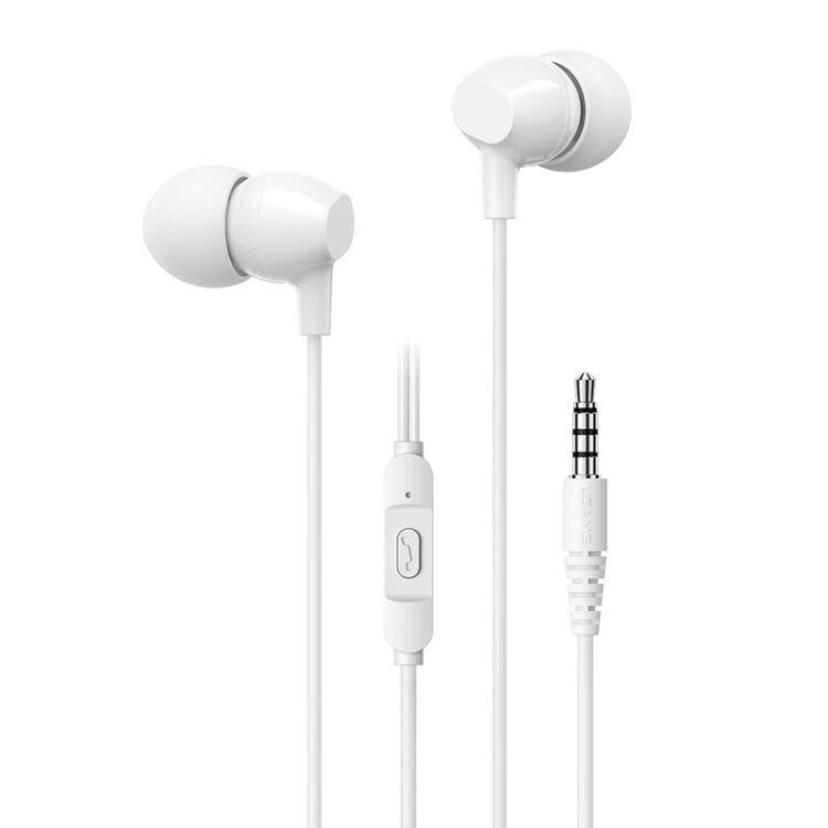 USAMS US-SJ594 EP-47 3.5mm In-Ear Wired Earphone, Length: 1.2m, EP-47 (Black), EP-47 (White) – Durable Build, Easy to Use EP-47 (White) White