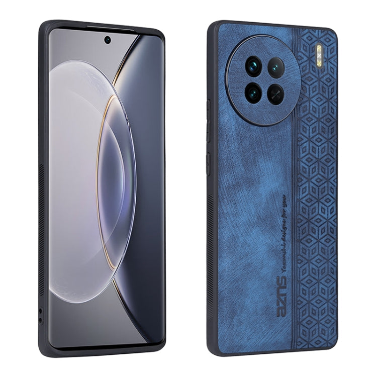 AZNS 3D Embossed Skin Feel Phone Case – Leather, TPU, For vivo X90, For vivo X90 Pro, For Samsung Galaxy A14 5G, For Samsung Galaxy S23 5G For vivo X90 Sapphire Blue