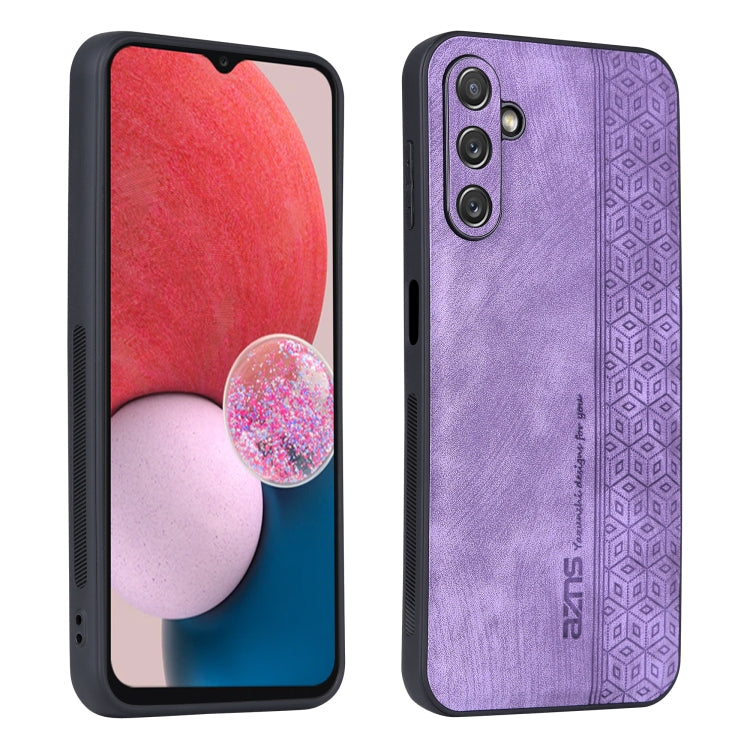 AZNS 3D Embossed Skin Feel Phone Case – Leather, TPU, For vivo X90, For vivo X90 Pro, For Samsung Galaxy A14 5G, For Samsung Galaxy S23 5G For Samsung Galaxy A14 5G Purple