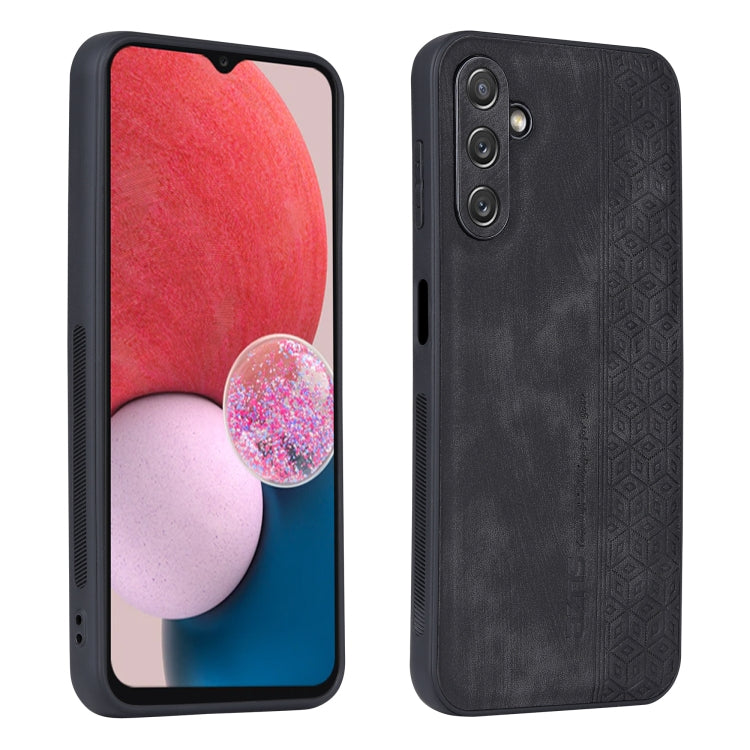 AZNS 3D Embossed Skin Feel Phone Case – Leather, TPU, For vivo X90, For vivo X90 Pro, For Samsung Galaxy A14 5G, For Samsung Galaxy S23 5G For Samsung Galaxy A14 5G Black