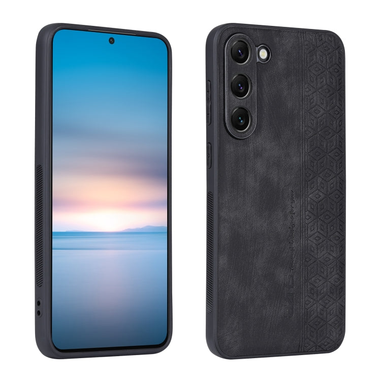 AZNS 3D Embossed Skin Feel Phone Case – Leather, TPU, For vivo X90, For vivo X90 Pro, For Samsung Galaxy A14 5G, For Samsung Galaxy S23 5G For Samsung Galaxy S23 5G Black