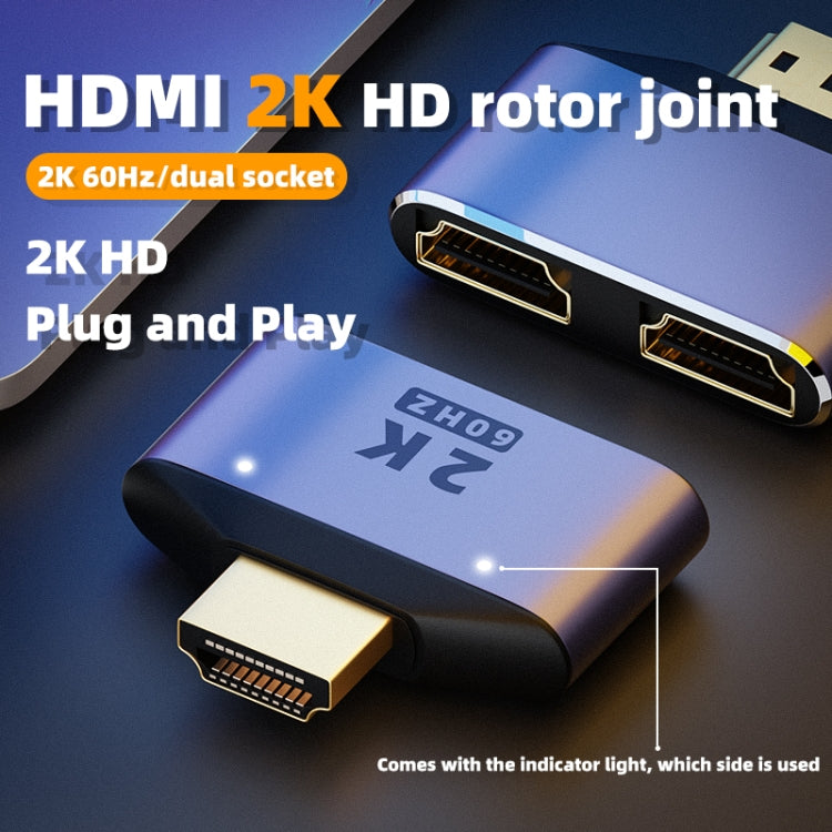 2 in 1 2K 60Hz HDMI Adapter with Indicator Lights – Durable Build, Easy to Use