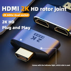 2 in 1 2K 60Hz HDMI Adapter with Indicator Lights – Durable Build, Easy to Use