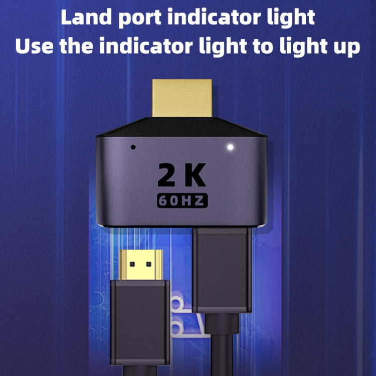 2 in 1 2K 60Hz HDMI Adapter with Indicator Lights – Durable Build, Easy to Use