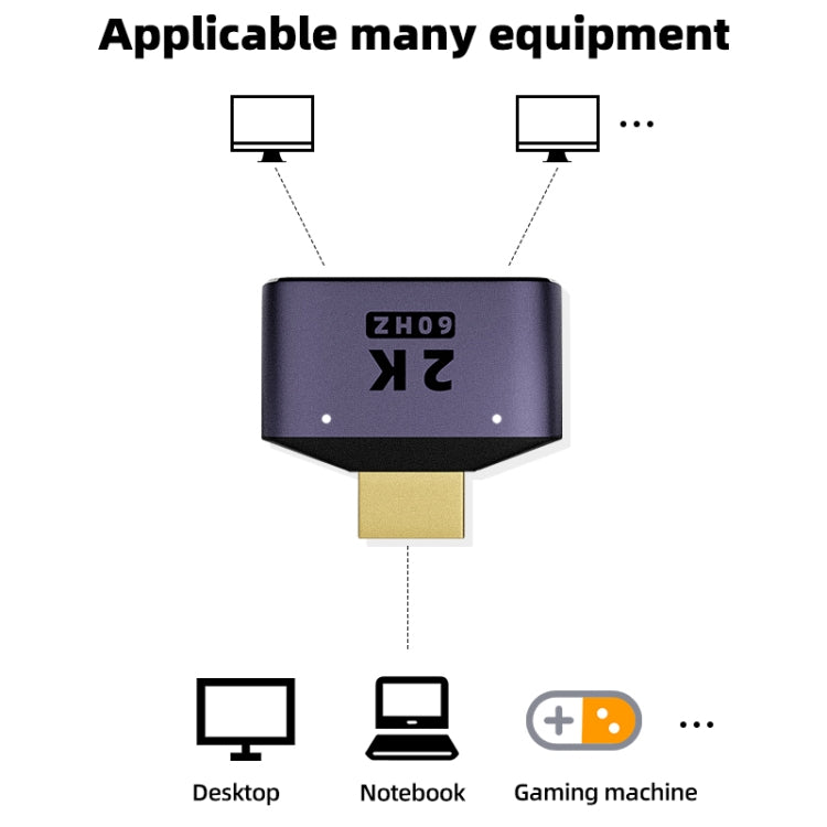 2 in 1 2K 60Hz HDMI Adapter with Indicator Lights – Durable Build, Easy to Use
