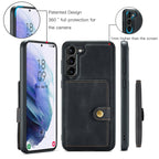 JEEHOOD Retro Magnetic Detachable Wallet Phone Case, For Samsung Galaxy S23 5G, For Samsung Galaxy S23+ 5G, For Samsung Galaxy S23 Ultra 5G