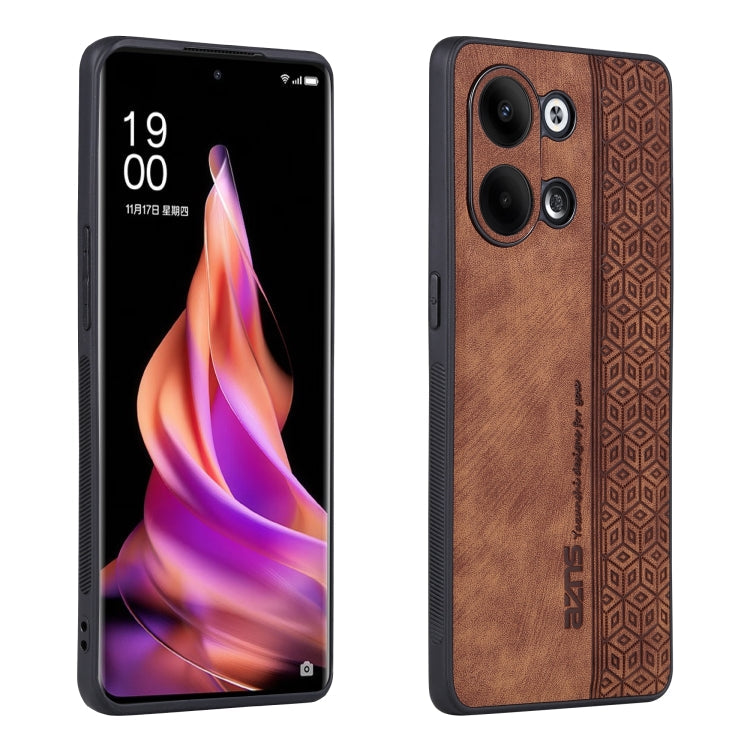 AZNS 3D Embossed Skin Feel Phone Case – Leather, TPU, For OPPO Reno9 / Reno9 Pro, For Honor 80 SE, For Xiaomi 13 Pro