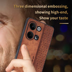 AZNS 3D Embossed Skin Feel Phone Case – Leather, TPU, For OPPO Reno9 / Reno9 Pro, For Honor 80 SE, For Xiaomi 13 Pro