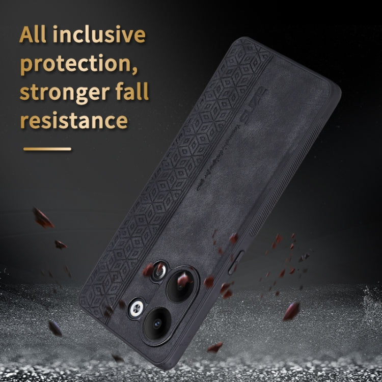 AZNS 3D Embossed Skin Feel Phone Case – Leather, TPU, For OPPO Reno9 / Reno9 Pro, For Honor 80 SE, For Xiaomi 13 Pro
