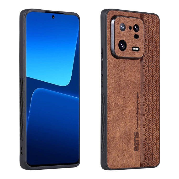 AZNS 3D Embossed Skin Feel Phone Case – Leather, TPU, For OPPO Reno9 / Reno9 Pro, For Honor 80 SE, For Xiaomi 13 Pro For Xiaomi 13 Pro Brown