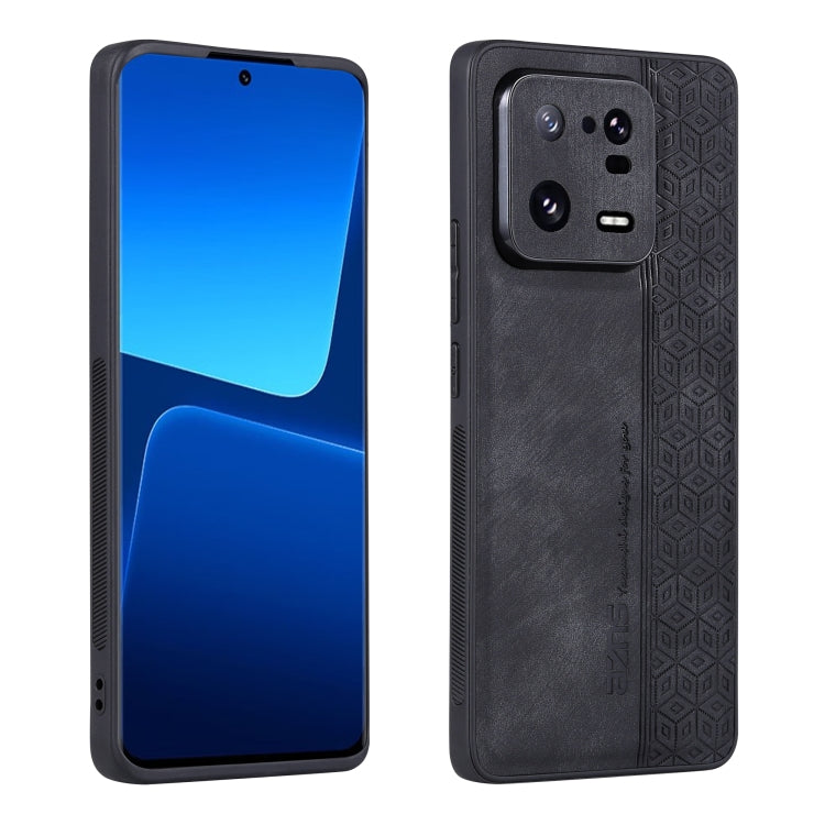 AZNS 3D Embossed Skin Feel Phone Case – Leather, TPU, For OPPO Reno9 / Reno9 Pro, For Honor 80 SE, For Xiaomi 13 Pro For Xiaomi 13 Pro Black