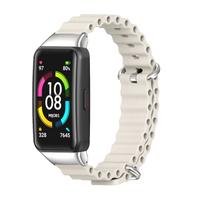 CS Watch Band – NFC, Silicone (Huawei Band 6) For Huawei Band 6 Honor Band 6 Grey Silver