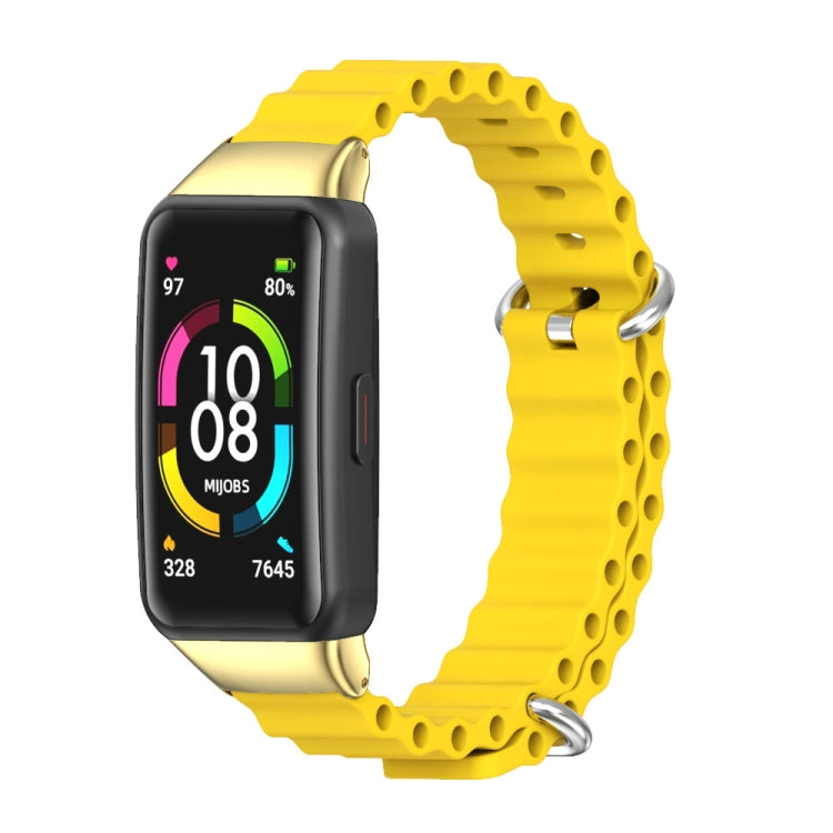 CS Watch Band – NFC, Silicone (Huawei Band 6) For Huawei Band 7 7 NFC Yellow Gold