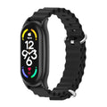 MIJOBS PLUS Marine Silicone Breathable Watch Band, For Xiaomi Mi Band 6 / 5, For Xiaomi Mi Band 7 / 7 NFC For Xiaomi Mi Band 6 5 Black