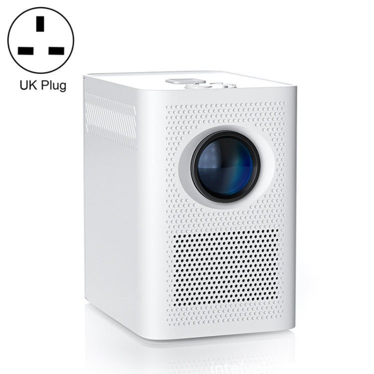 S30 Android System HD Portable WiFi Mobile Projector, US Plug, EU Plug, UK Plug, AU Plug – Durable Build, Easy to Use UK Plug White