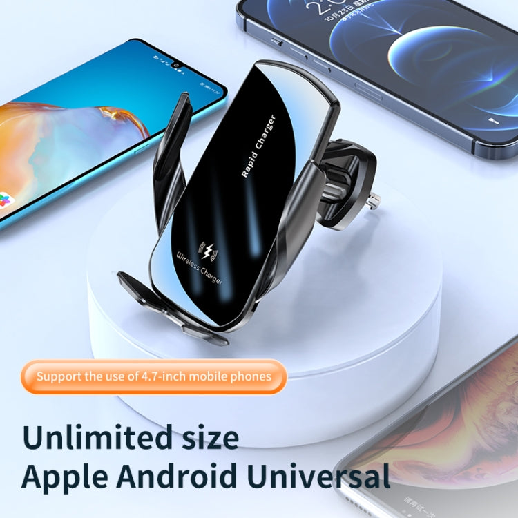 V5 15W Smart Induction Wireless Charger Car Phone Holder, V5 15W Black – Wireless Charging