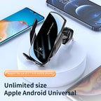 V5 15W Smart Induction Wireless Charger Car Phone Holder, V5 15W Black – Wireless Charging