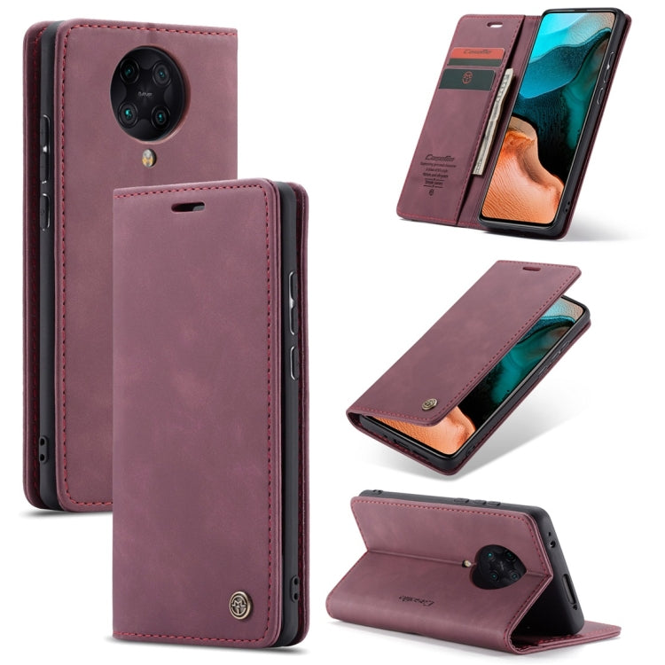 CaseMe-013 Multifunctional Horizontal Flip Leather Case with Card Slot & Holder & Wallet – Card Slot, Flip, Leather, For Galaxy M31, For Xiaomi Redmi K30 Pro, For Galaxy M30S / M21 For Xiaomi Redmi K30 Pro Wine Red