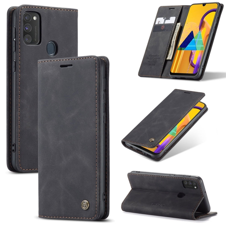 CaseMe-013 Multifunctional Horizontal Flip Leather Case with Card Slot & Holder & Wallet – Card Slot, Flip, Leather, For Galaxy M31, For Xiaomi Redmi K30 Pro, For Galaxy M30S / M21 For Galaxy M30S M21 Black