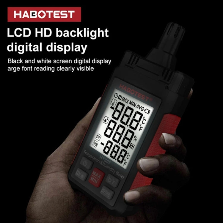 HABOTEST HT607 Portable Handheld Temperature Humidity Tester, HT607 – Durable Build, Easy to Use