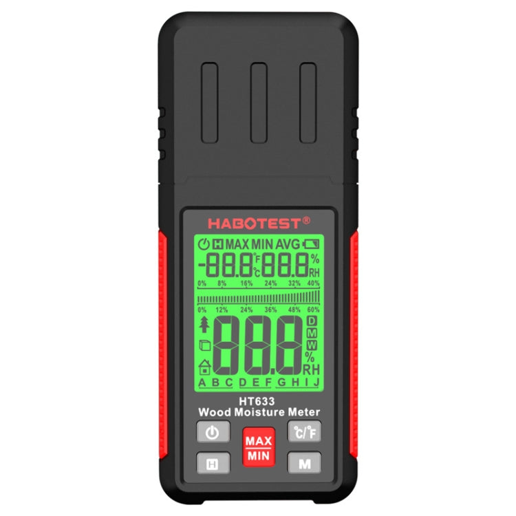 HABOTEST HT633 Portable Multifunctional Digital Display Wood Moisture Detector, HT633 HT633
