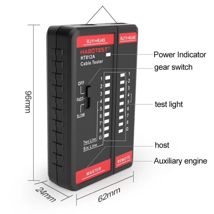 HABOTEST HT812A 2 in 1 Telephone Line Network Line Tester, HT812A – Durable Build, Easy to Use