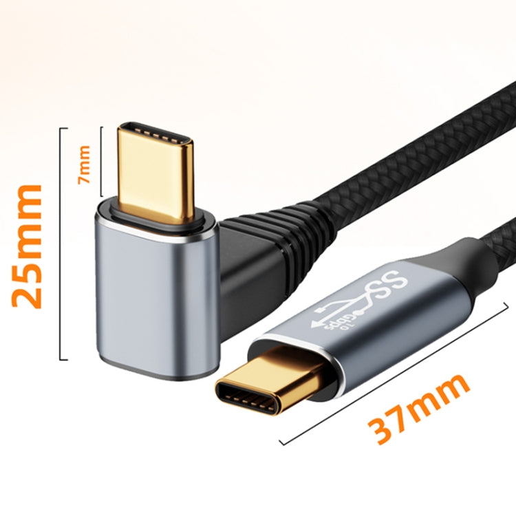 For Steam Deck Gen 100W USB-C/Type-C Male to USB-C/Type-C Female Stereo Curved Extension Cable, 0.5m, 1m, 1.5m, 2m, 3m – Aluminum Alloy, 4K