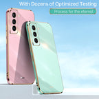 XINLI Straight Edge 6D Electroplate TPU Phone Case with Ring Holder – Ring Holder, TPU, For Samsung Galaxy S21 5G, For Samsung Galaxy S21+ 5G, For Samsung Galaxy S21 Ultra 5G