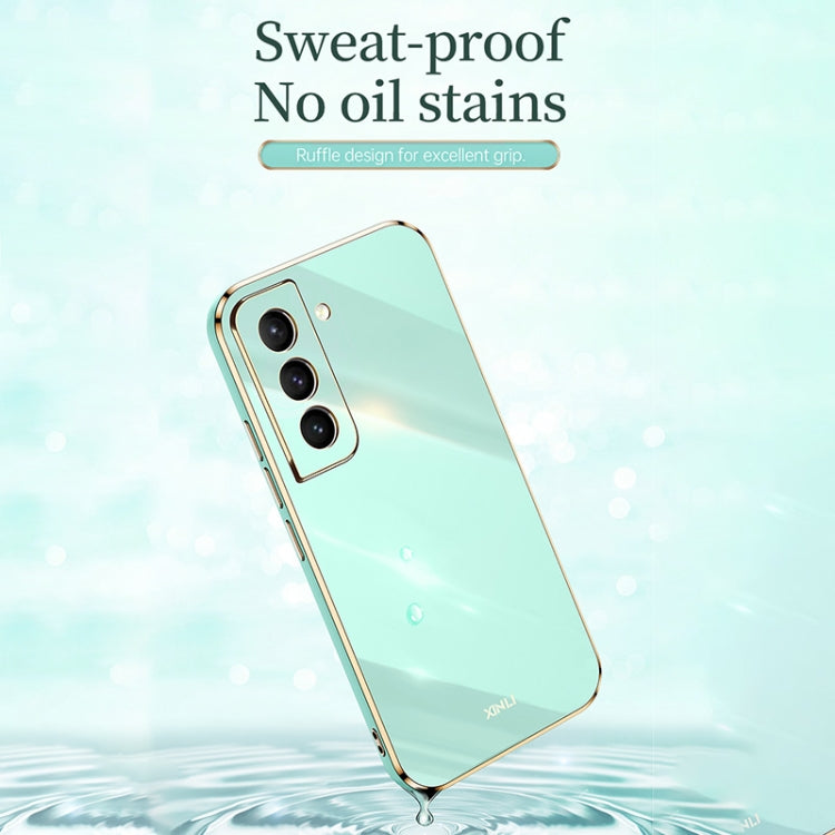 XINLI Straight Edge 6D Electroplate TPU Phone Case with Ring Holder – Ring Holder, TPU, For Samsung Galaxy S21 5G, For Samsung Galaxy S21+ 5G, For Samsung Galaxy S21 Ultra 5G
