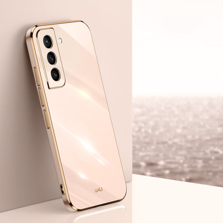XINLI Straight Edge 6D Electroplate TPU Phone Case – TPU, For Samsung Galaxy S21 5G, For Samsung Galaxy S21+ 5G, For Samsung Galaxy S21 Ultra 5G For Samsung Galaxy S21+ 5G Pink