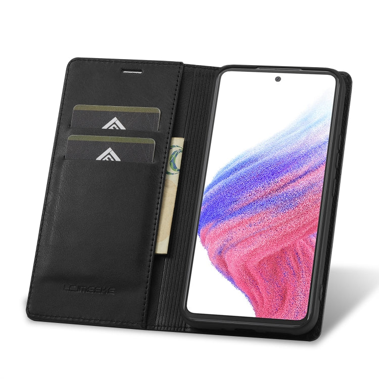 LC.IMEEKE RFID Anti-theft Leather Phone Case – Leather, TPU, For Samsung Galaxy A54 5G