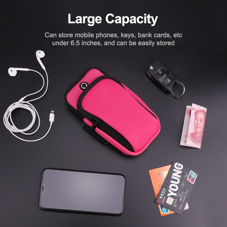 Zipper Double Pocket Multi Function Sports Arm Bag with Earphone Hole – Durable Build, Easy to Use, For Smart Phones Below 6.0 inch